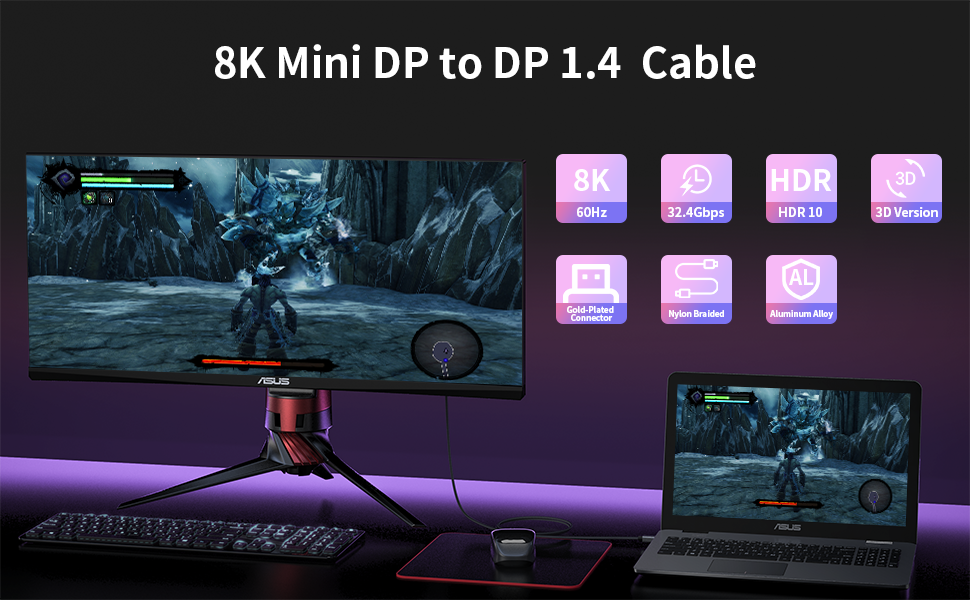 Mini DP to DP Cable/DP to Mini DP Cable