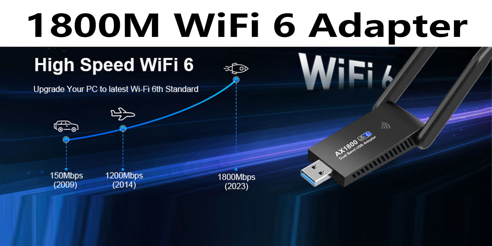 Upgrades Your PC with Latest Wi-Fi 6 Speed! This powerful wifi adapter delivers high performing Wi-F