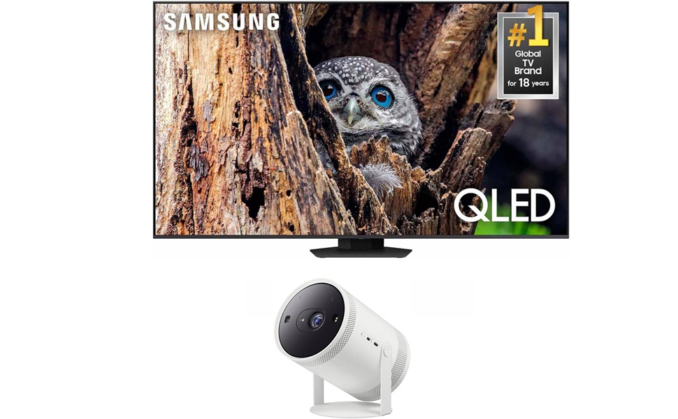Samsung Q80DD Club Series TV with Samsung The Freestyle Gen2