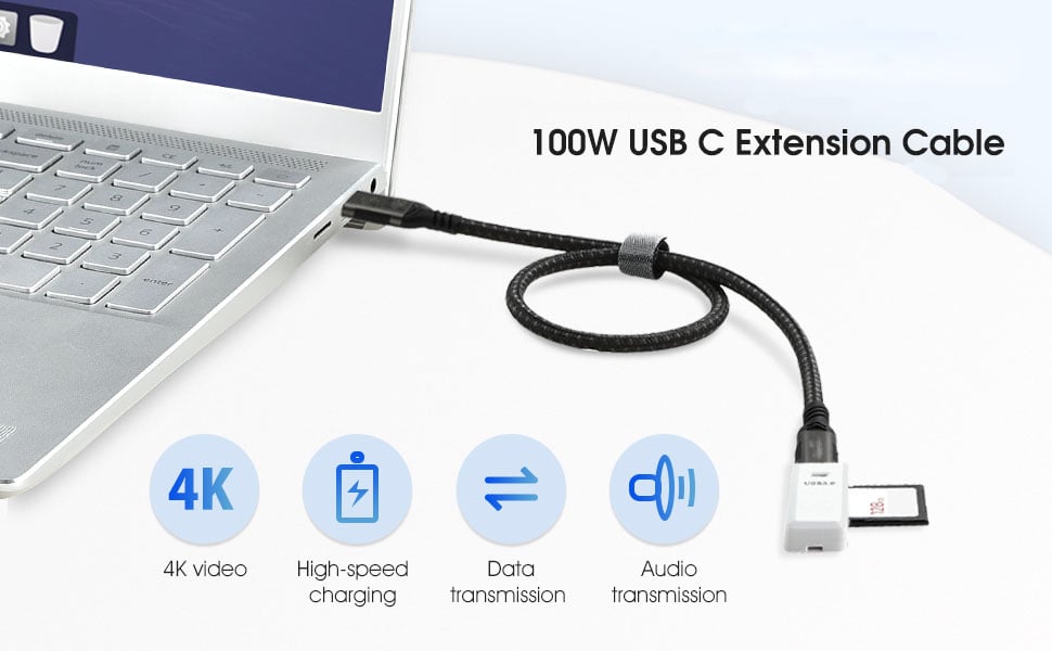 USB C 100W Extension Cable