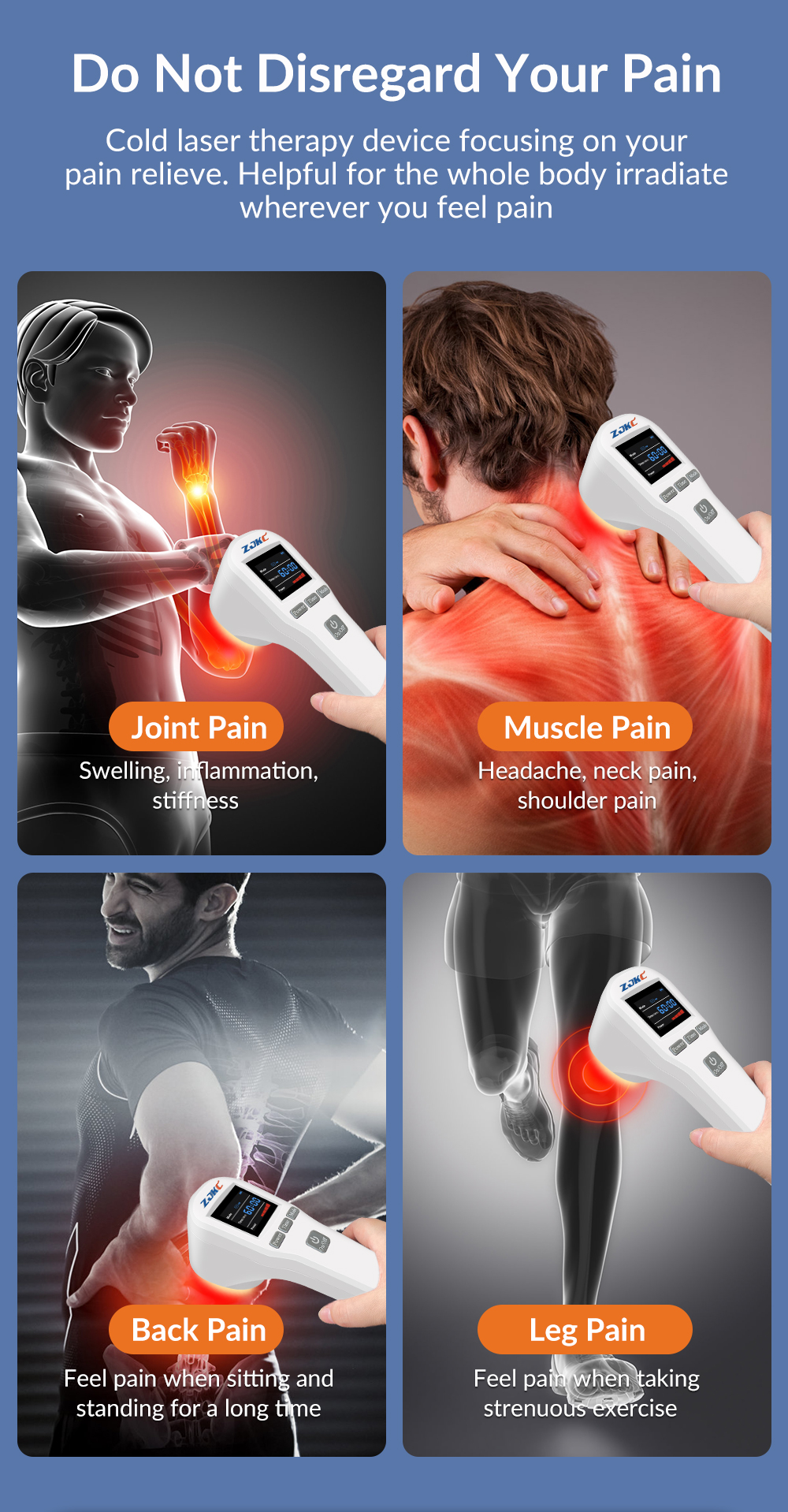 Handheld Cold Laser Therapy Device