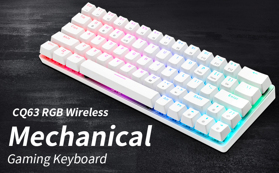 CQ63 60% Compact RGB Wireless Mechanical Gaming Keyboard 