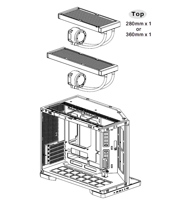 Thermaltake Arcus 280 TG ARGB Micro Tower Chassis - Black