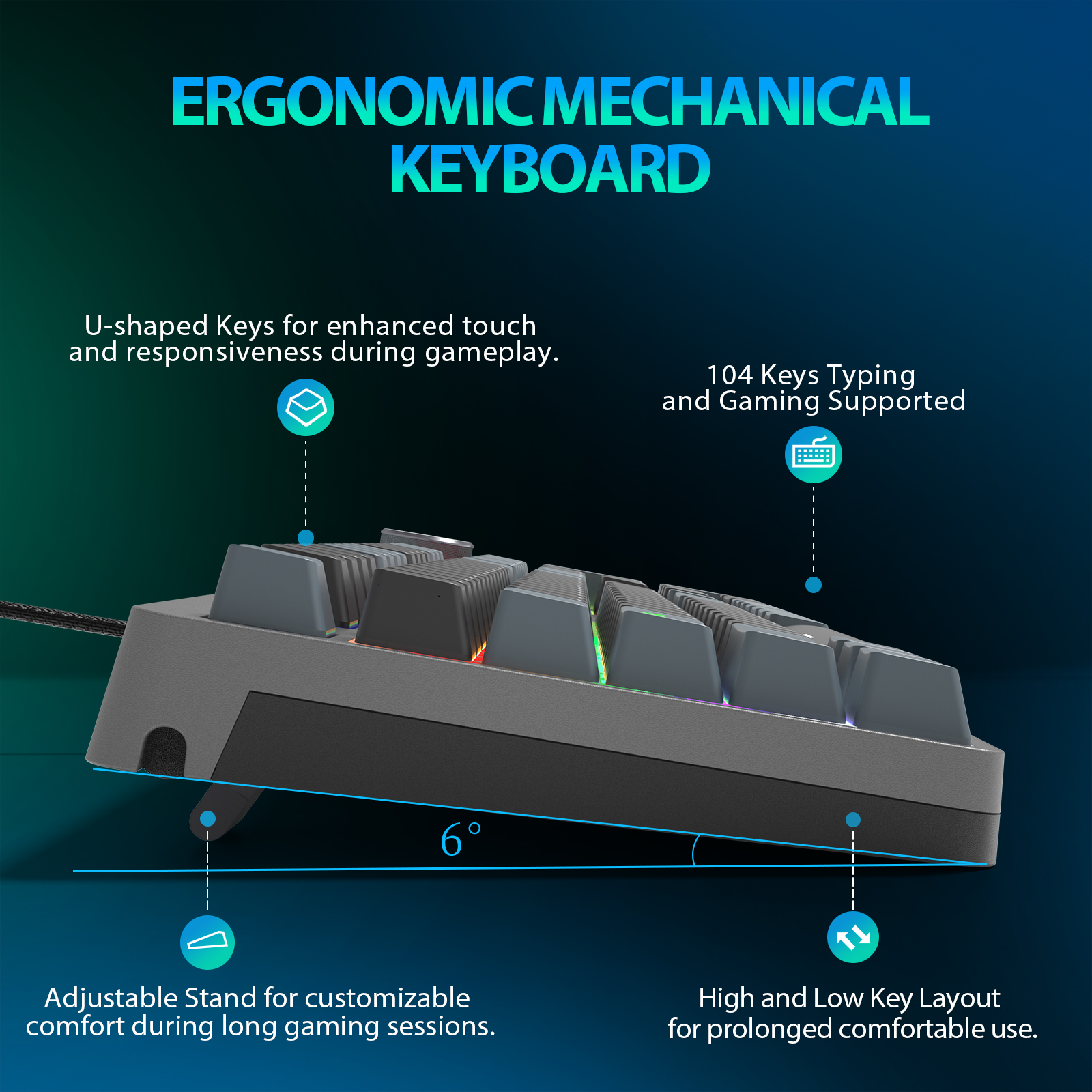 013-BK1906 Mechanical Keyboard-Black