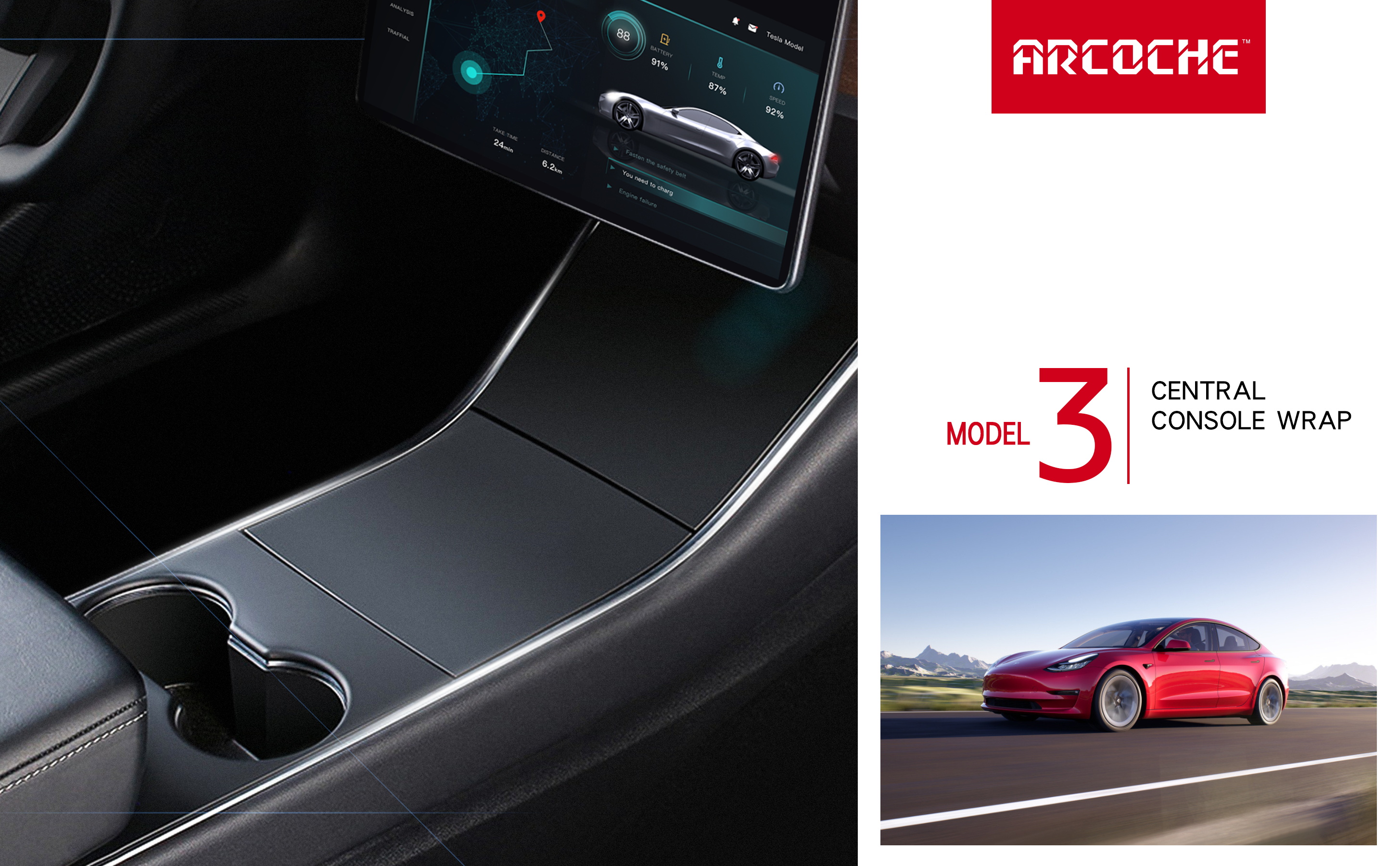 Tesla Model 3 Model Y Center Console Resist Film