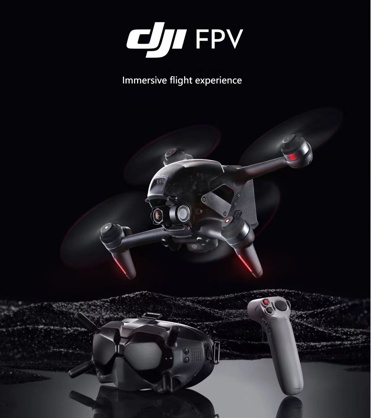 DJI FPV Drone vanuit de lucht