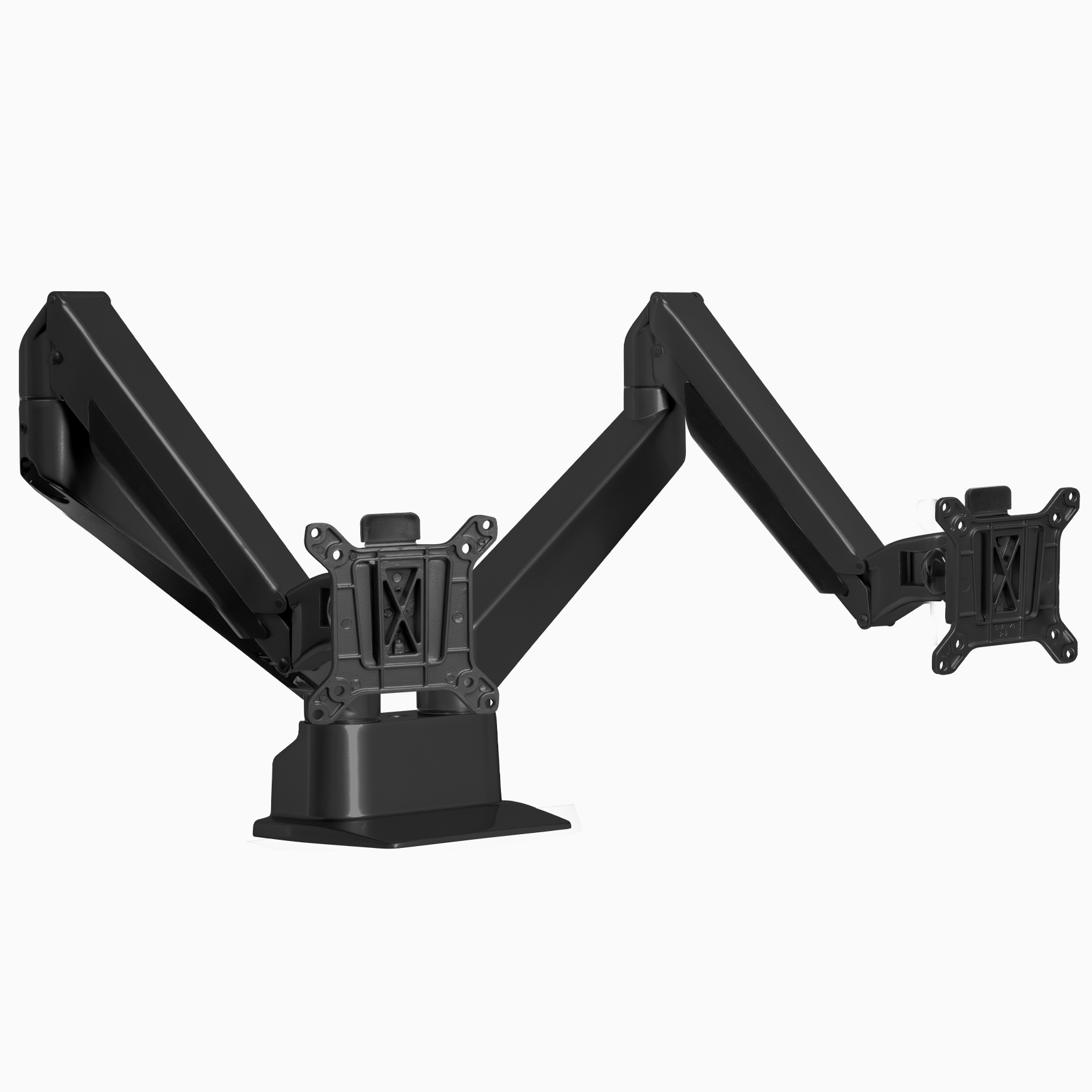 dual monitor arm, adjustable desk mount, gas spring monitor stand, ergonomic dual screen setup