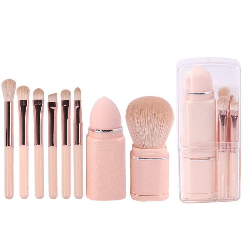 8 In 1 Makeup Brush Set with PVC Gift Box