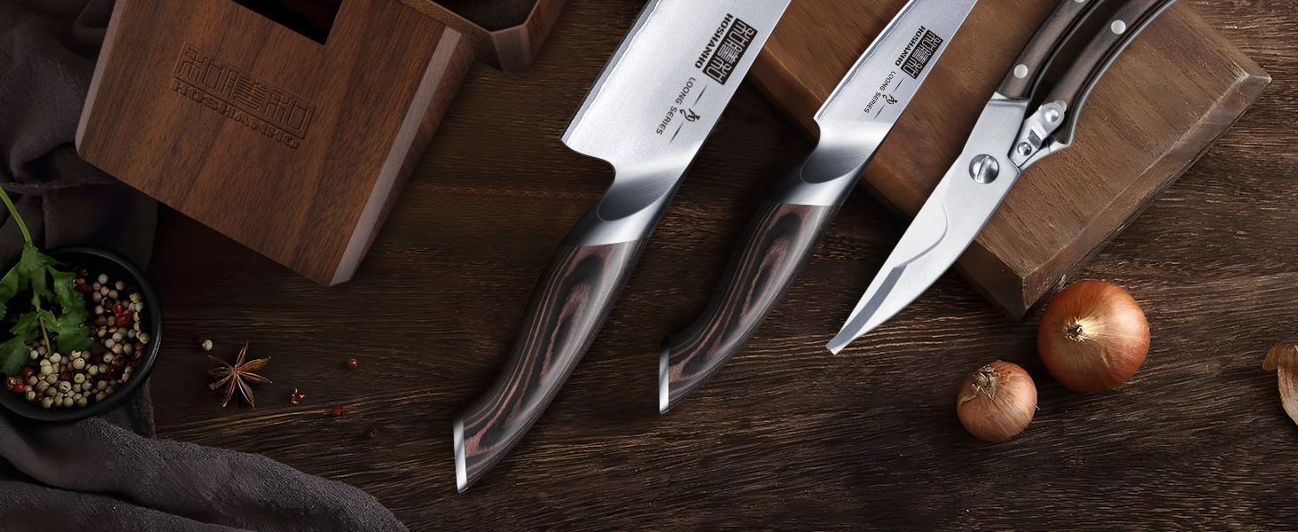 HOSHANHO 8-Piece Japanese Kitchen Knife Set 1