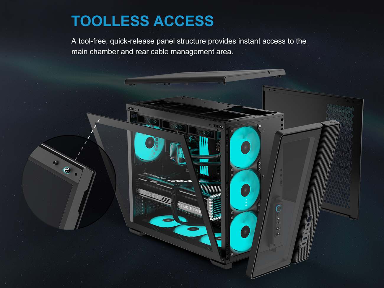SAMA S50 ATX Mid Tower Case - Black