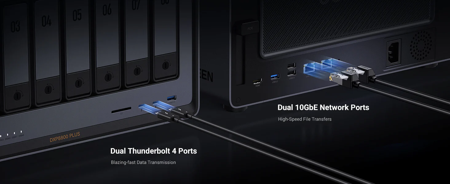 UGREEN NASync DXP8800 Plus 8-Bay Thunderbolt™ NAS