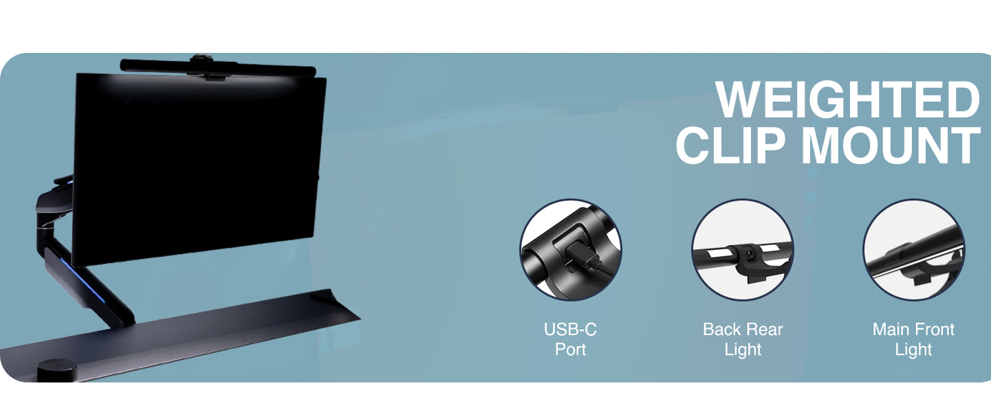 monitor light bar, screenbar lamp, adjustable monitor desk lamp, eye-friendly light
