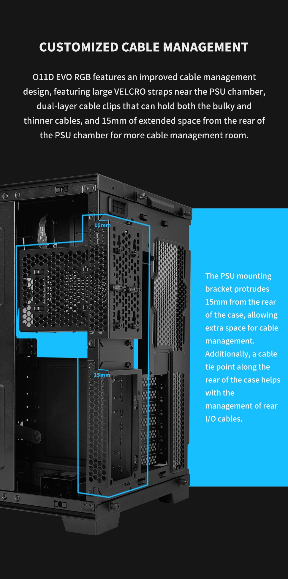 LIAN LI O11 Dynamic EVO RGB Black Aluminum / Steel / Tempered Glass ATX Mid  Tower Computer Case----O11DERGBX 