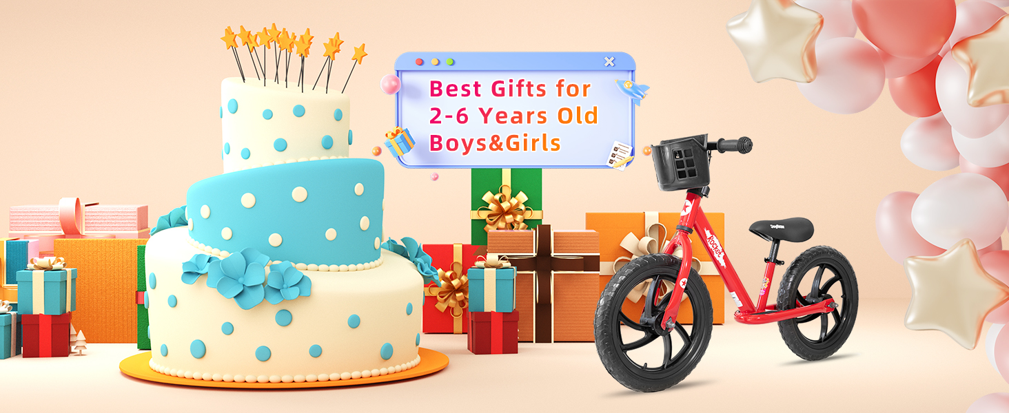 joystar kids bike boy girl children youth bicycle toddler balance basket 2-6 years old gifts