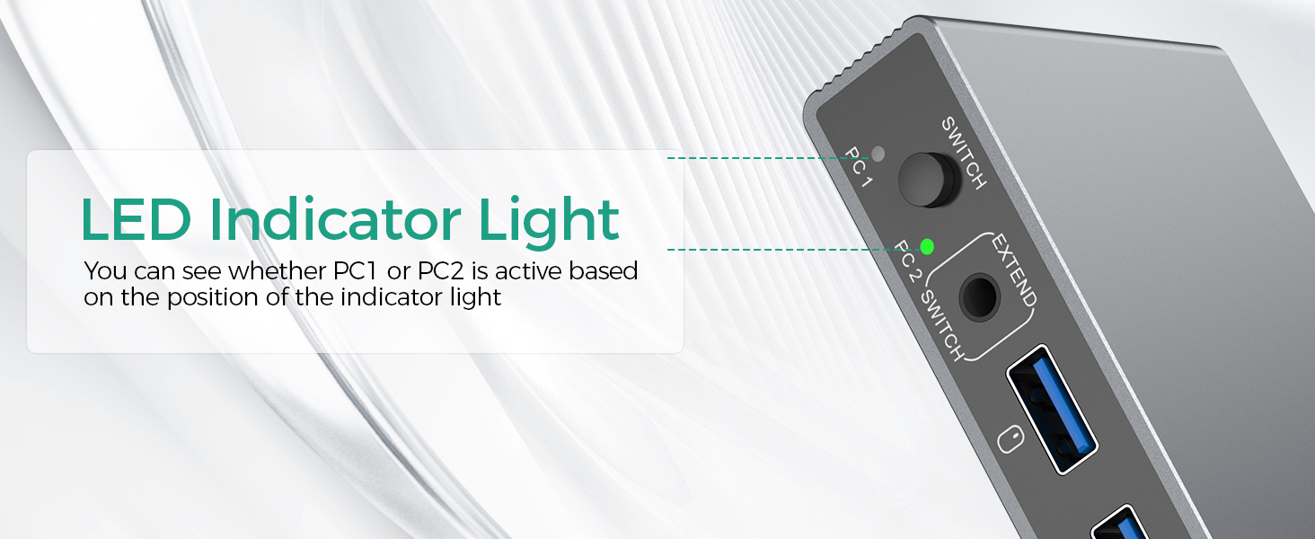 Displayport KVM Switch 2 Monitors 2 Computers 4K@60Hz,2 in 2 Out DP KVM Switcher with 4 USB 3.0