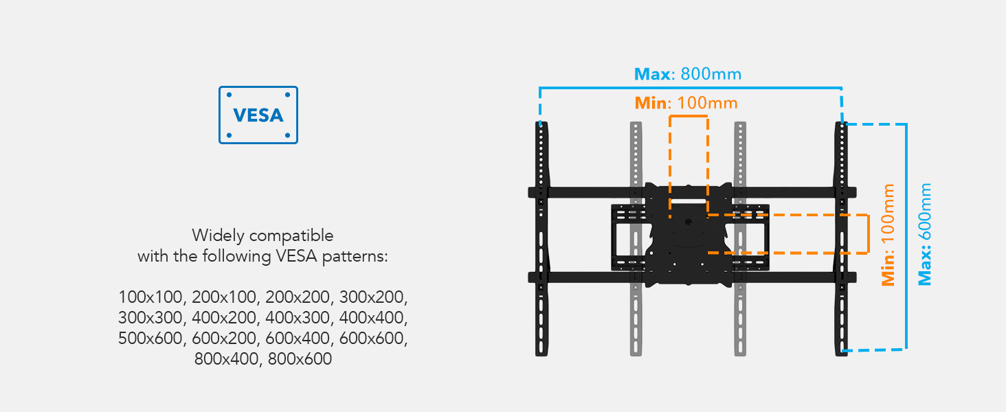 Mount-It! MI-394 Heavy Duty TV Wall Mount With Long Extension Arms