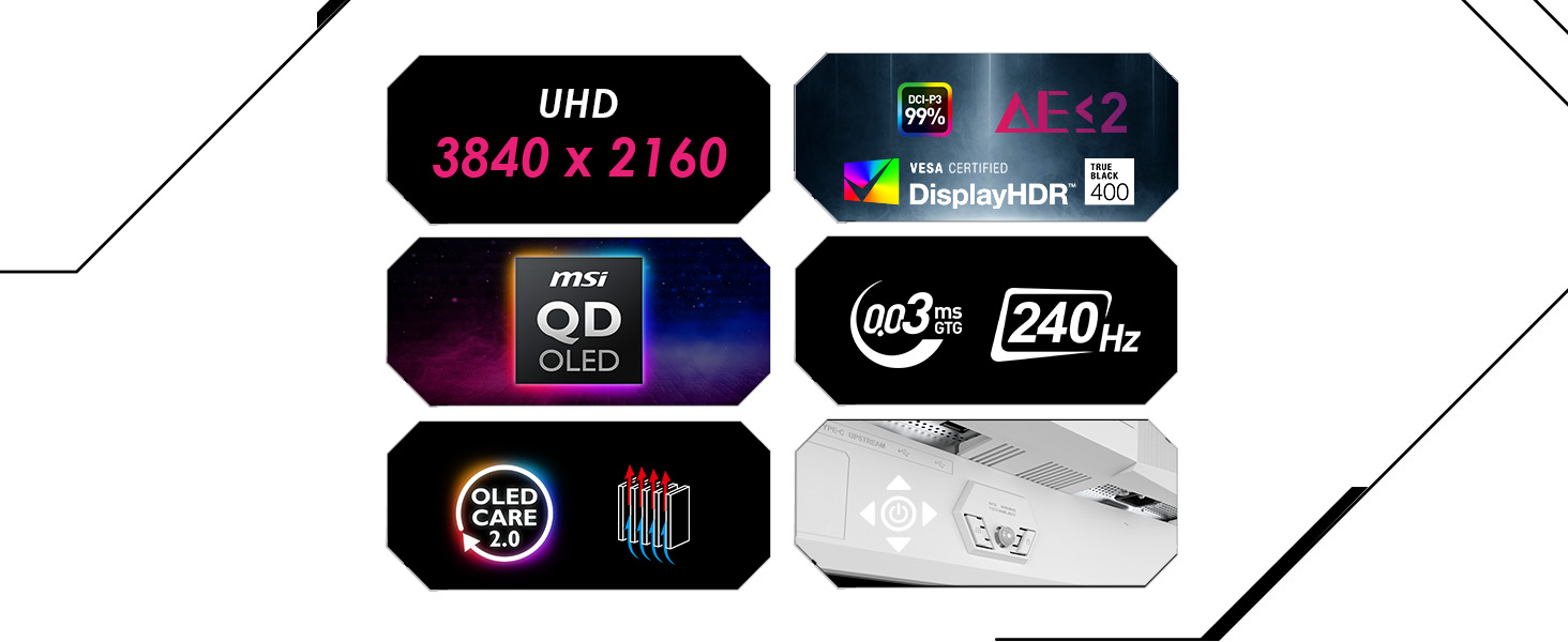 MSI MPG 321URXW QD-OLED Gaming Computer Monitor