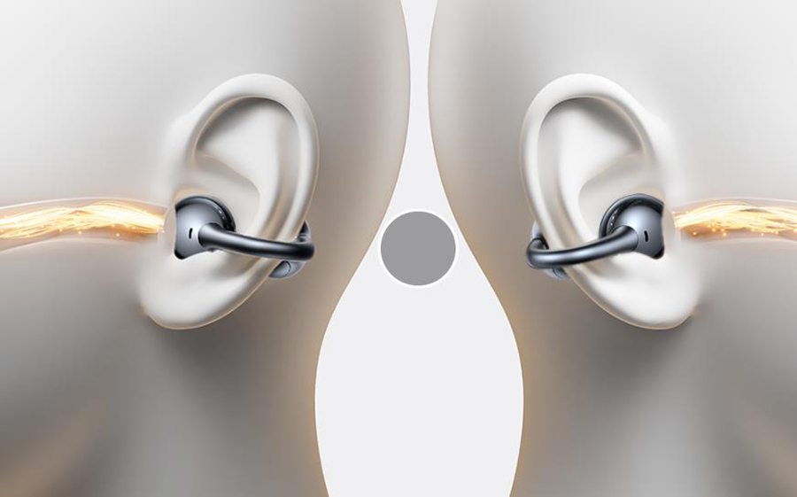 Clip-On Earbuds, Wireless Open Ear Earbuds Headphones with Auto L-R Recognition, Omni Tap Control, I