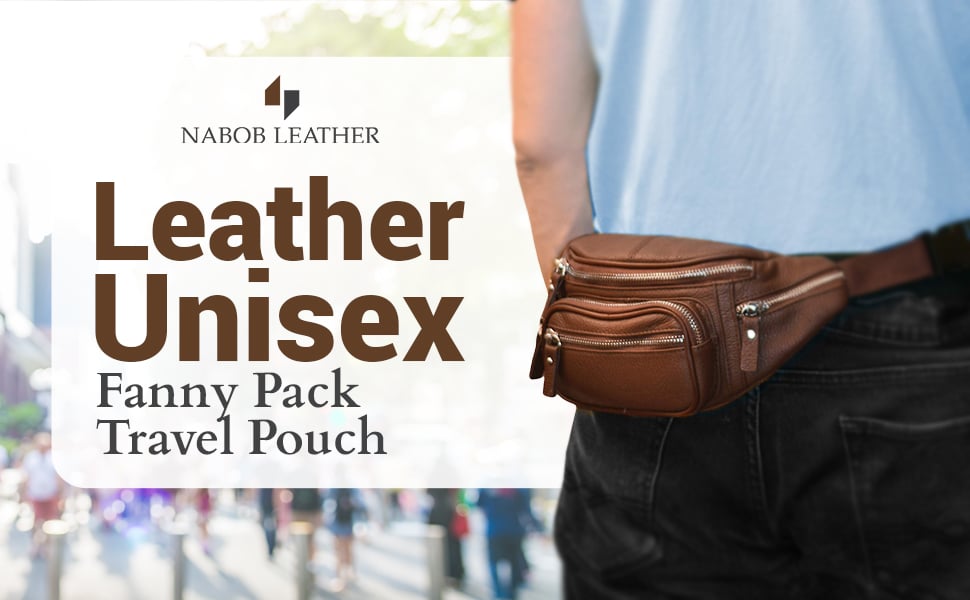 Fanny Pack Waist Bag Multifunction Genuine Leather