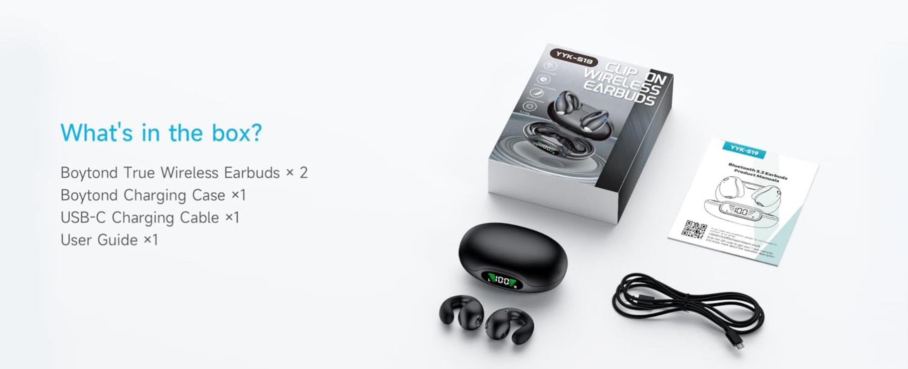 Wireless Earbuds - Open Ear Headphones Wireless, Bone Conduction Earbuds With Mic