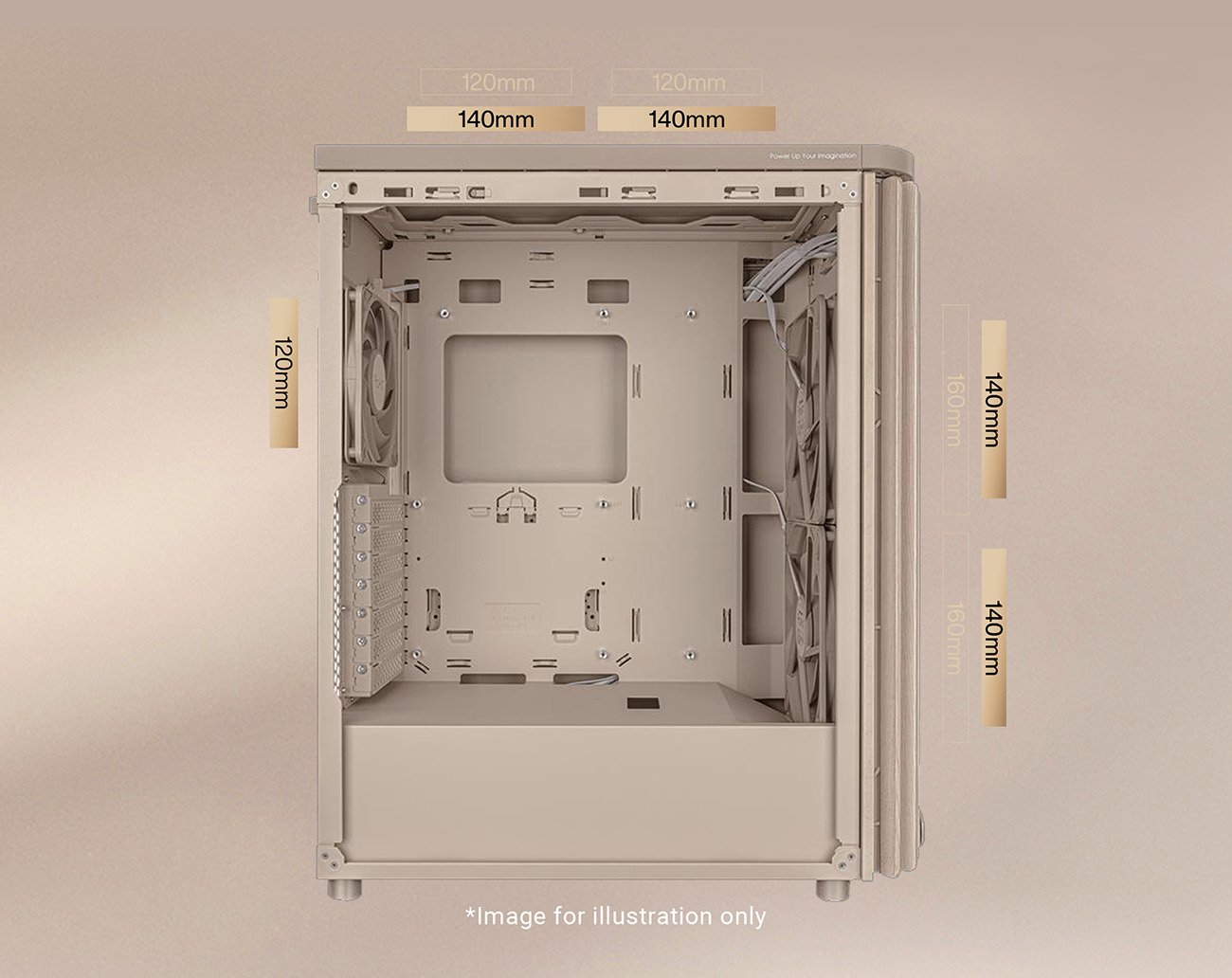 ASUS ProArt PA401 Wood Edition Beige ATX case