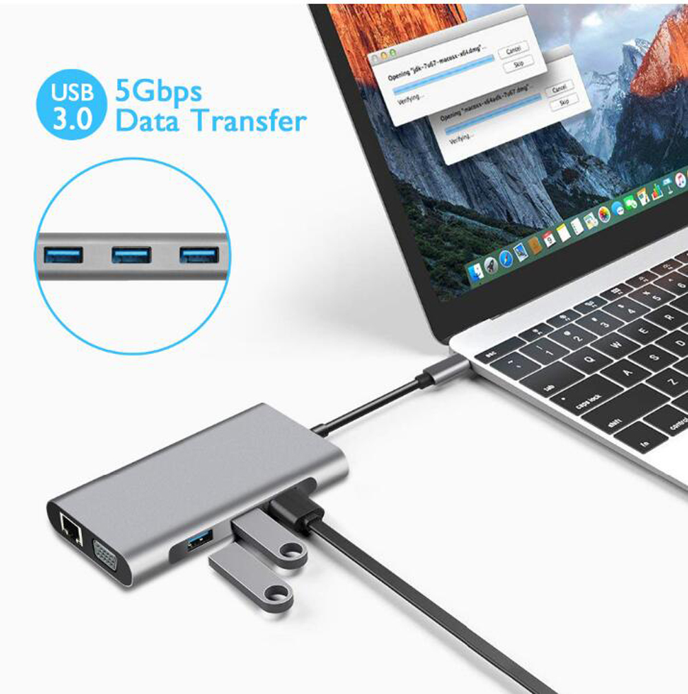 10 in 1 USB C Docking Station
