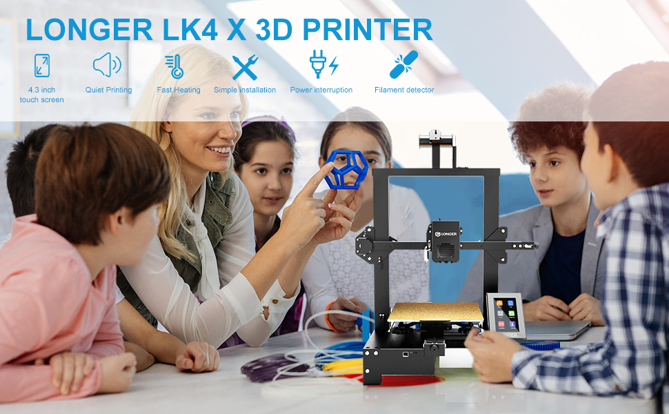 Longer LK4 X 3D Printer with 3D Touch Auto-Levelling 95% Pre-Assembled Silent Open Source Motherboar