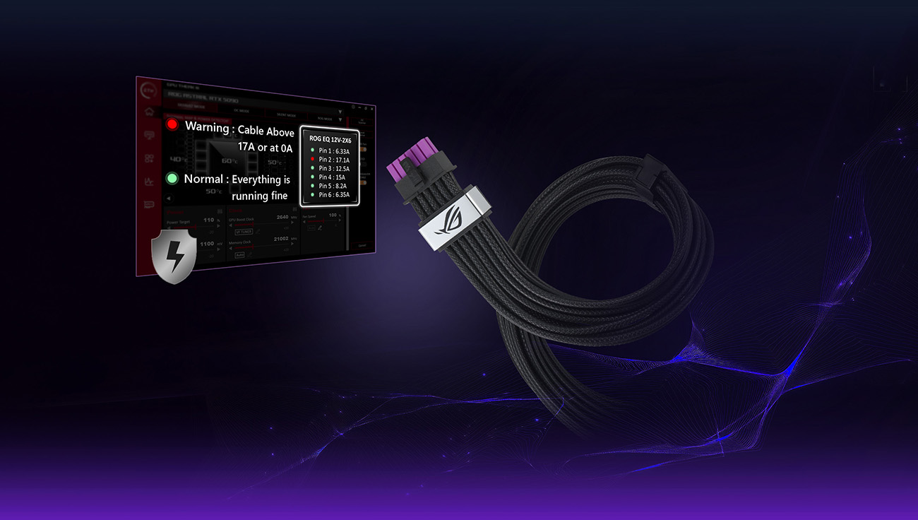 ASUS ROG Equalizer 12V-2x6 PCIe Cable