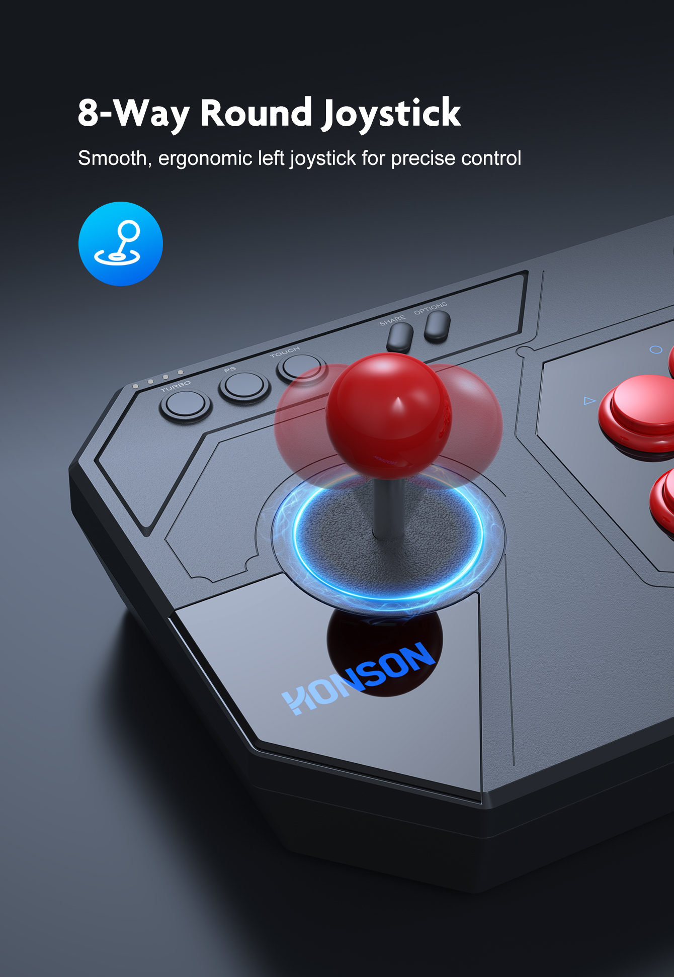 8-Way Round Joystick