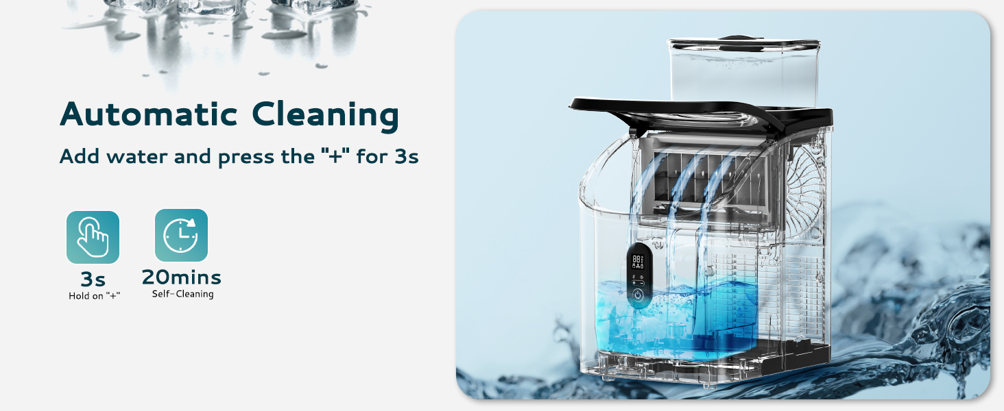 Euhomy IM005CSI Silver Countertop Portable Cube Ice Maker