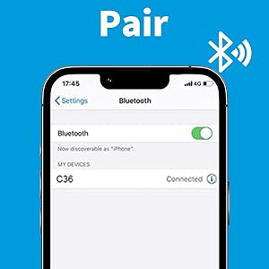 Step 2: Turn on the Bluetooth on your phone and Pair it with C36;