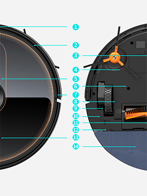 AIRROBO T9 Robot Aspirapolvere Lavapavimenti Con Mappatura Laser