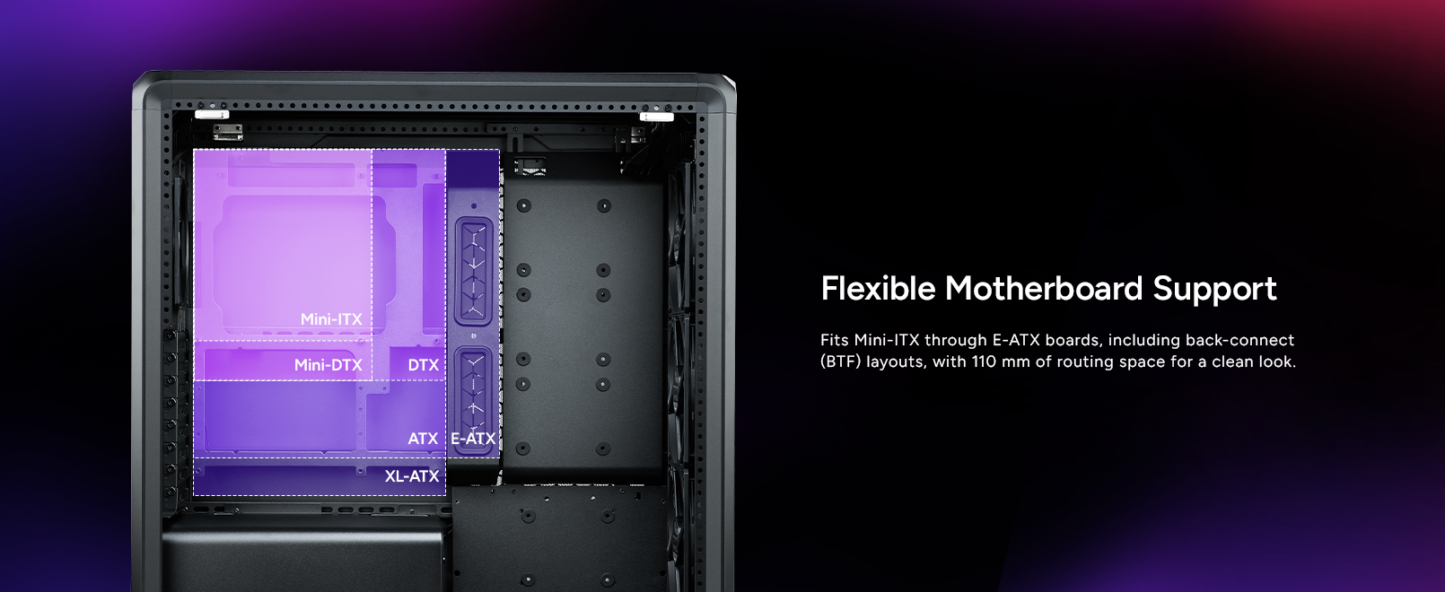 Cooler Master MasterFrame 600 Black ATX Mid-Tower PC Case