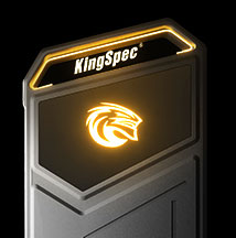 KingSpec SSD with glowing RGB logo