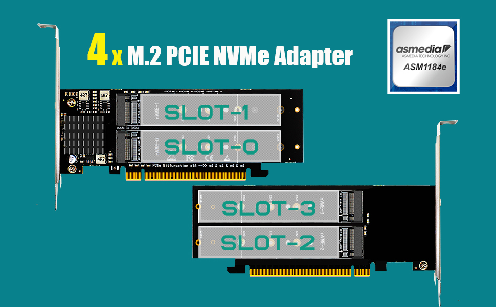 quad m.2 pcie adapter