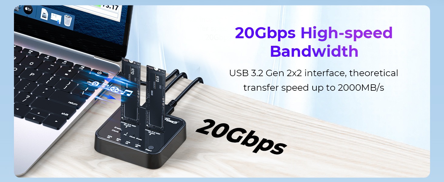 Rosewill RS-N2-CLE M.2 NVMe Cloner + Eraser