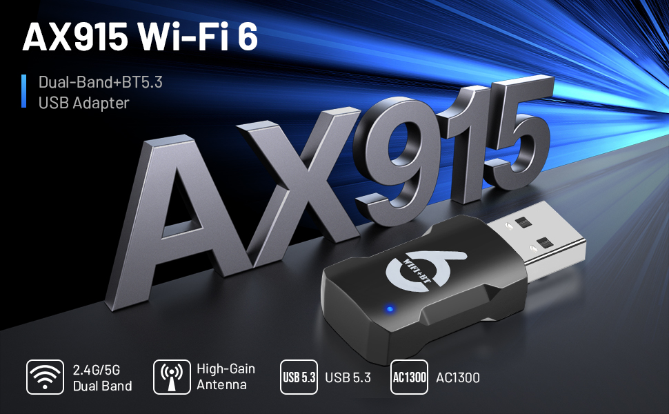 IHDAPP 2-in-1 USB WiFi Adapter - WiFi Bluetooth Adapter, 900Mbps 2.4/5GHZ Dual Band WiFi and Bluetoo