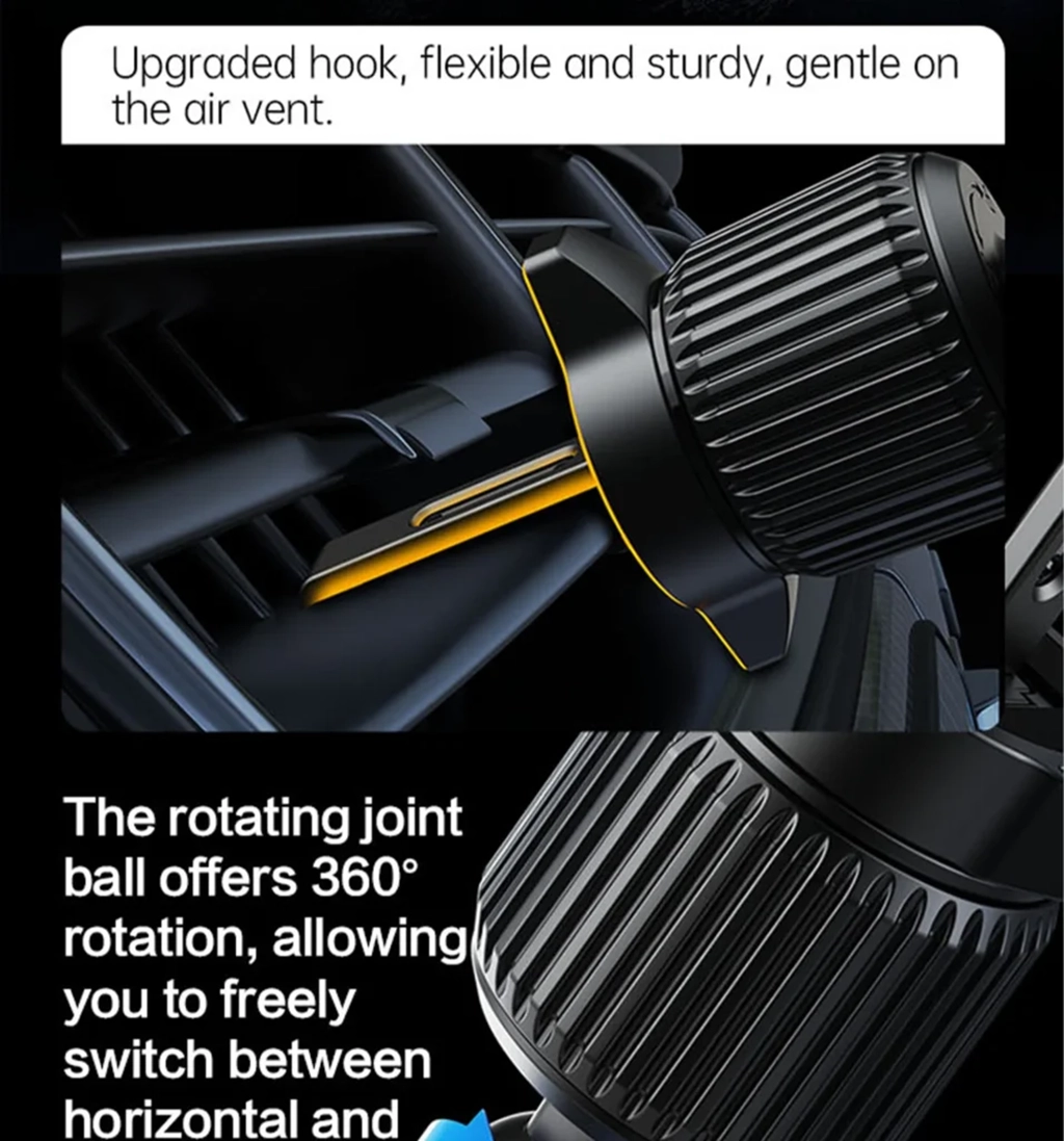 Pisen TP-C85 Mag Depot Telescopic 15W Wireless Car Mount Charger