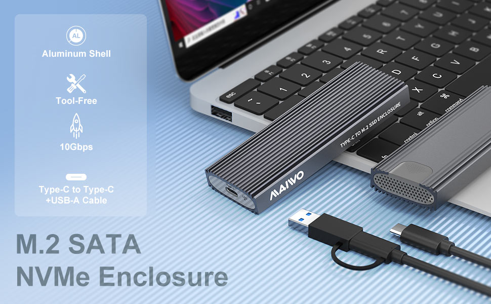 M.2 SATA/NVMe SSD enclosure