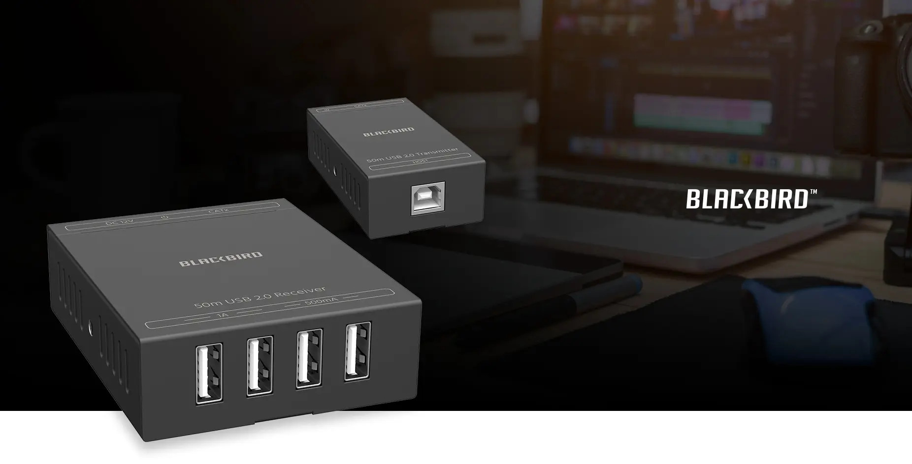 USB 2.0 4-Port Extender Over Cat5e/Cat6 Connect and control up to four USB devices at distances up t