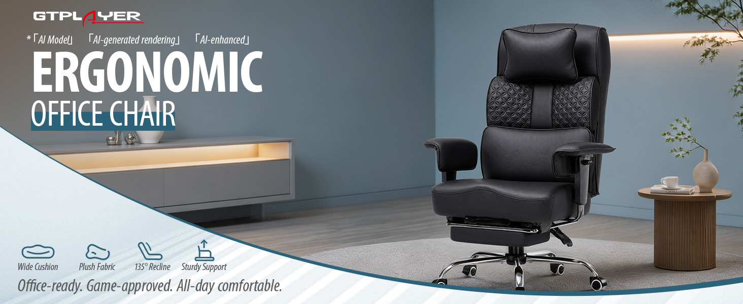 GTPLAYER Big and Tall Office Chair