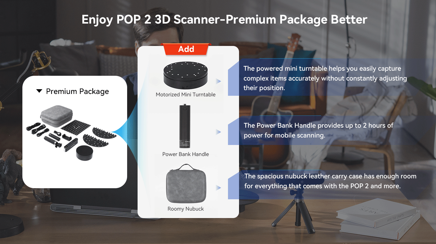 Revopoint POP 2 Handheld 3D Scanner 0.05 mm Precision Full Color Scanning  with Turntable - Premium Package - Newegg.com