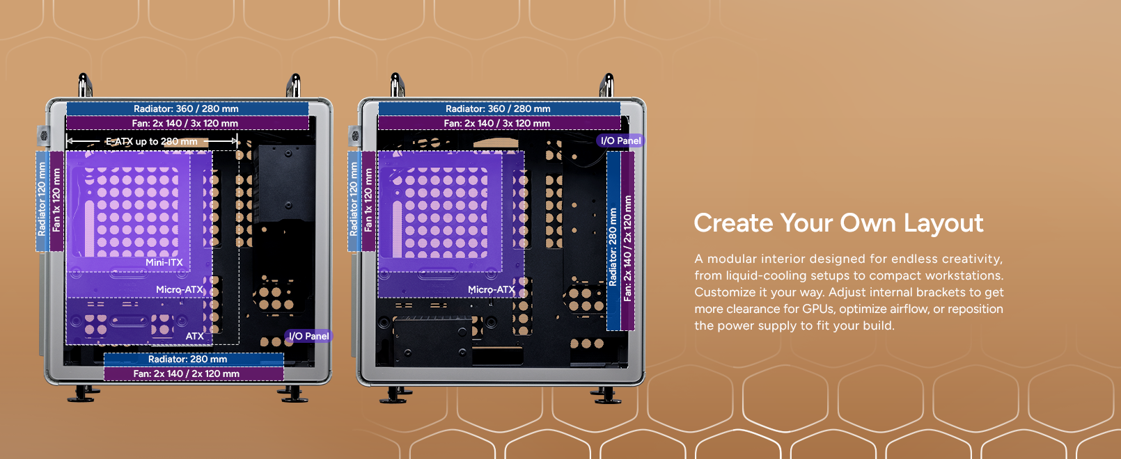 Cooler Master QUBE 540 Moonstone ATX Mid-Tower PC Case 