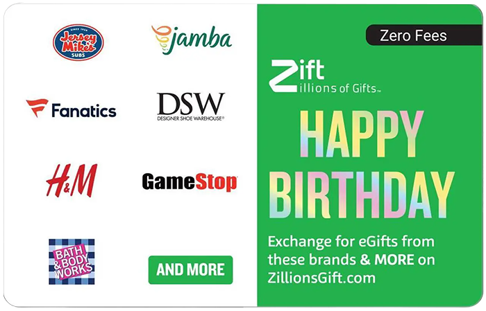 Zift Zillions of Gifts E-Gift Card