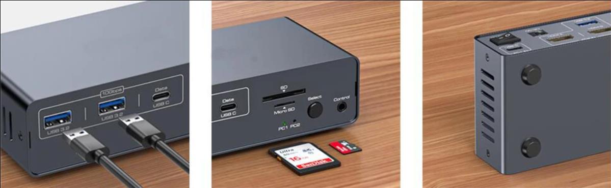 High-speed transfer  USB 3.2 ports up to 10Gb/s. Supports connection of barcode scanners, USB storag