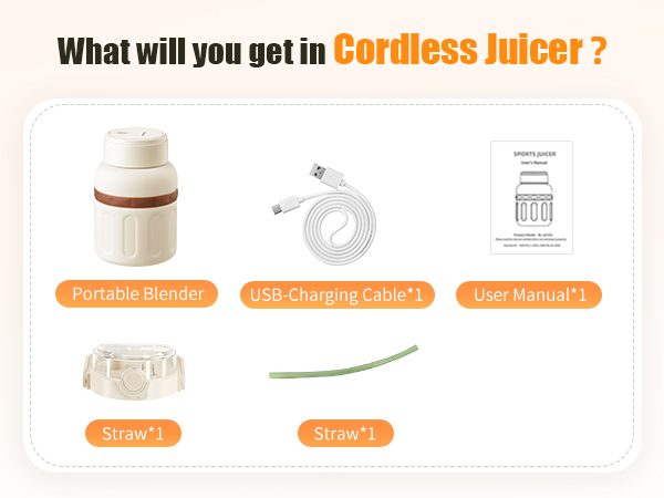 Accessories included in the juicer