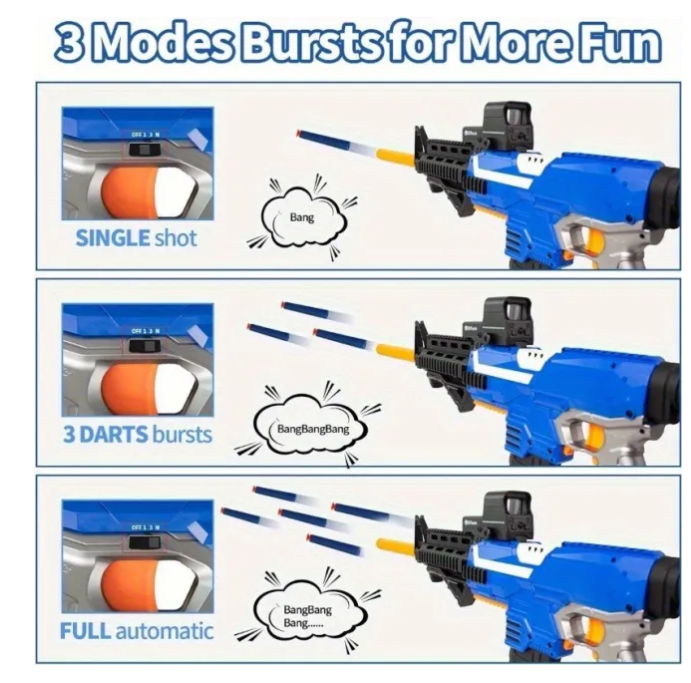 Toy Gun Automatic Sniper Rifle for Nerf Guns Bullets SBL-02A-Blue