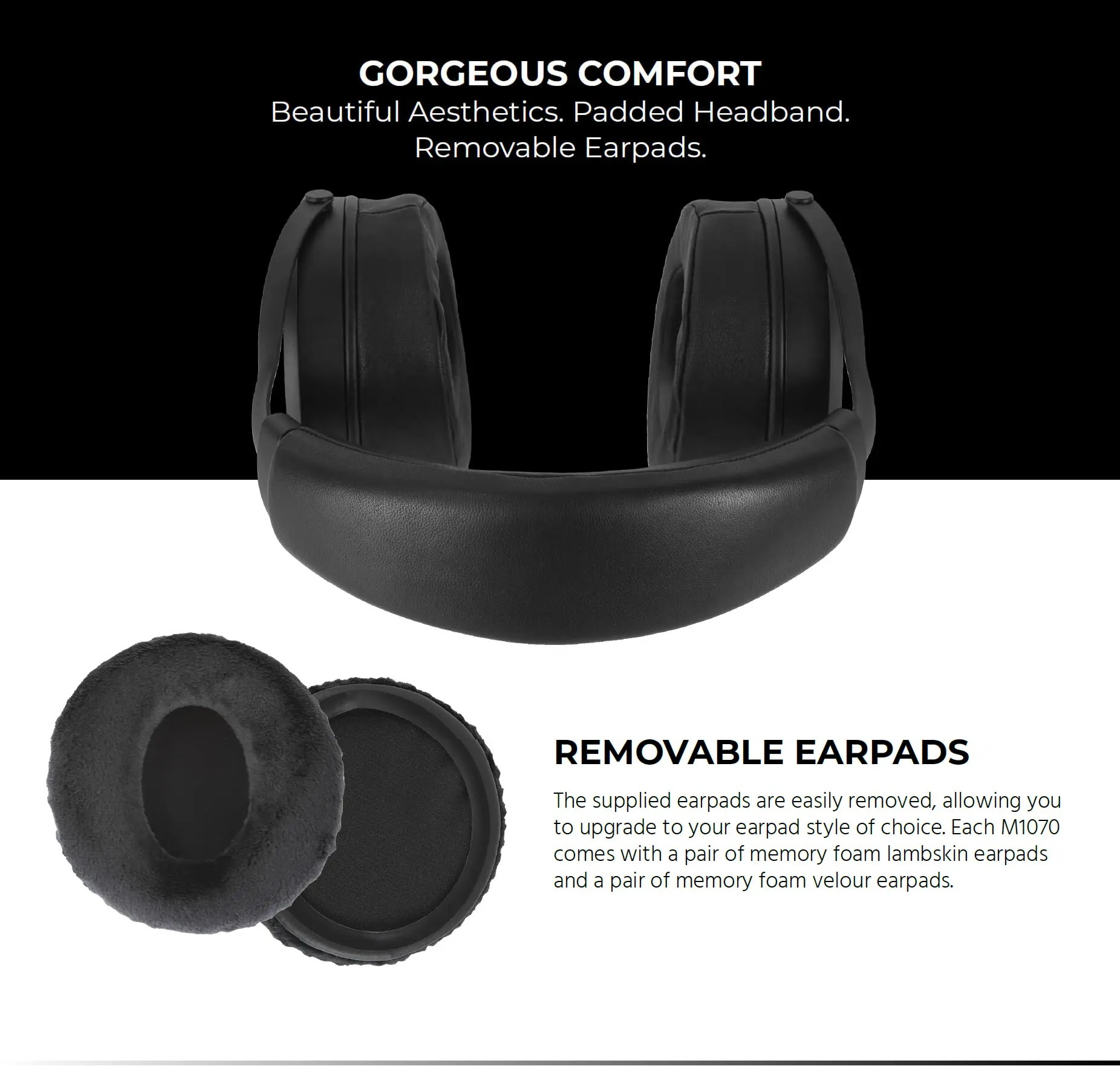 Removable earpads