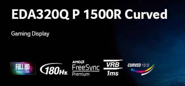 Acer EDA320Q P 1500R Curved Gaming Monitor 