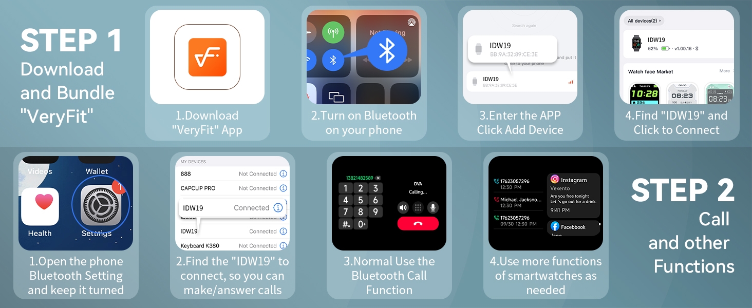 1.8 Inches Bluetooth Smart Watch for Women with Alexa Voice